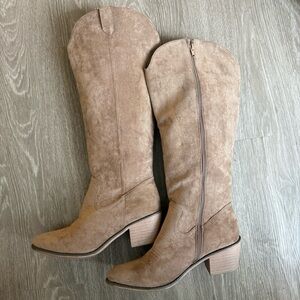 Altar’d State Tan Suede Women's Boots
